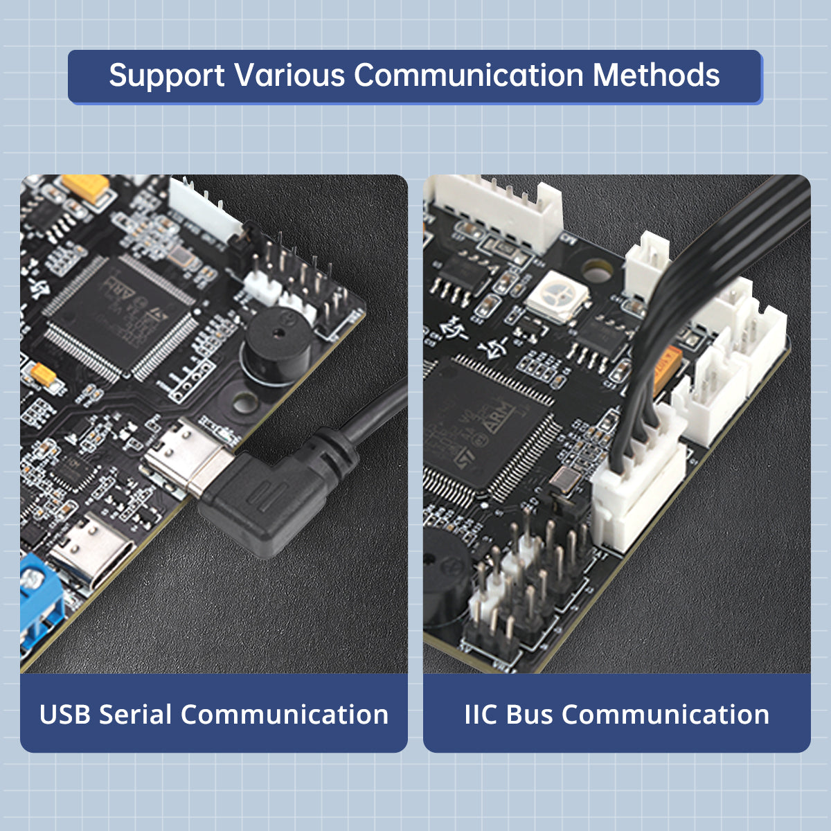 RRC Lite Controller with Built-in STM32 Chip, Supports Raspberry Pi 5 Power Supply Protocol, Integrated IMU, 4-Channel Encoder Motor Ports, Servo Ports, and USB RRC Lite Controller with Built-in STM32 Chip, Supports Raspberry Pi 5 Power Supply Protocol, Integrated IMU, 4-Channel Encoder Motor Ports, Servo Ports, and USB